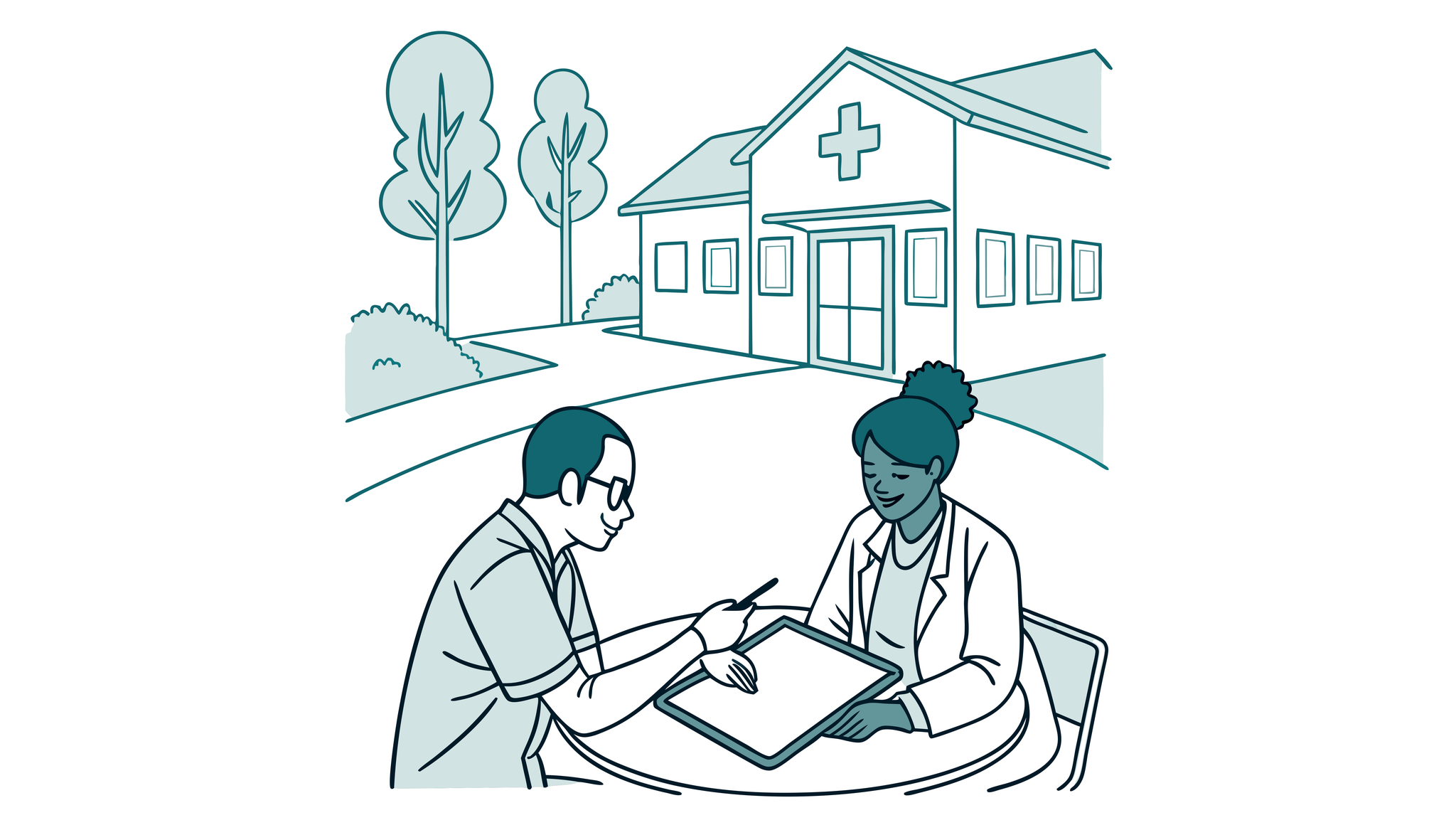 SovDoc healthcare M&A professionals discussing memory care center acquisitions and auditing strategies during advisor roundtable meeting, representing specialized medical practice merger consultation services.
