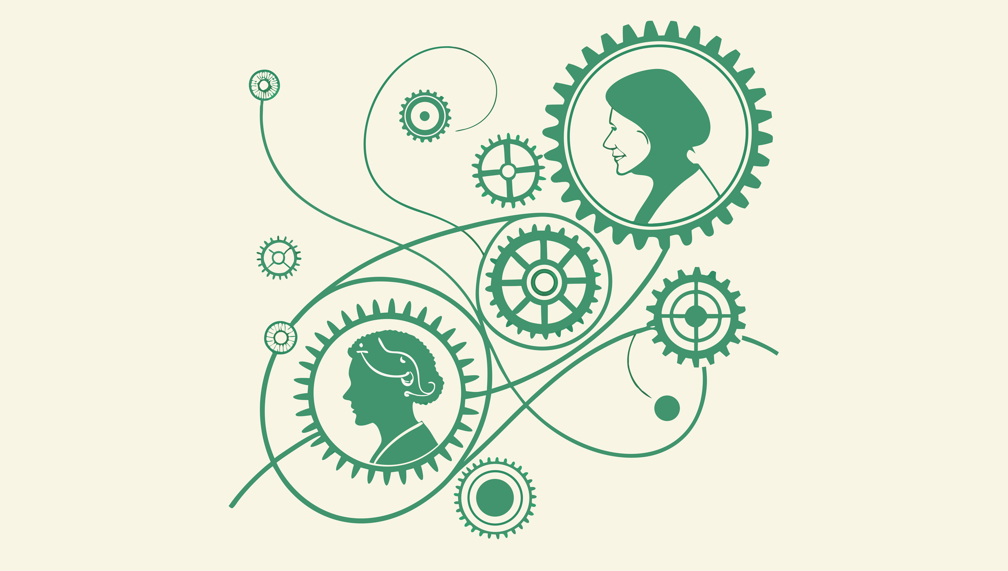 Abstract interconnected network in green and off-white representing geriatric behavioral health practice mergers and acquisitions, with subtle brain-like forms and healthcare elements - SovDoc healthcare M&A advisory services for CPAs in behavioral health transactions.