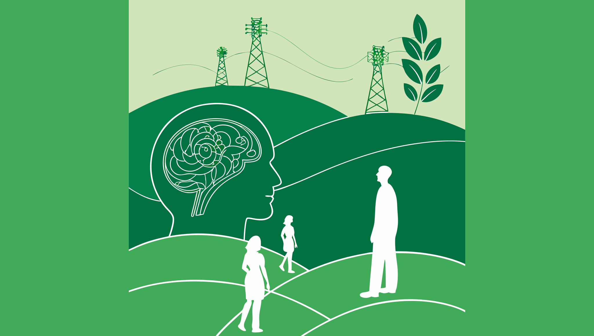 A conceptual illustration for SovDoc Healthcare M&A showing radiology practice mergers and acquisitions expertise, with consulting firms represented as interconnected structures surrounding a central hub, set against a brain-shaped landscape with subtle imaging equipment elements.