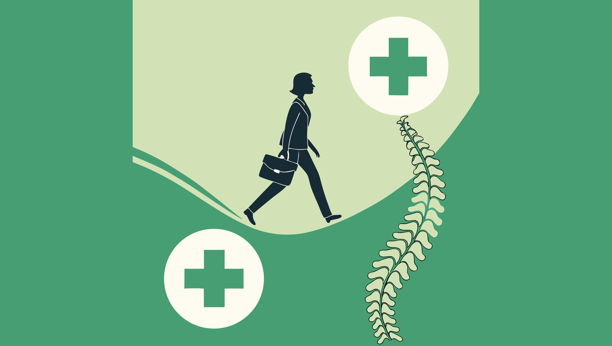Illustration for SovDoc showing an IT/EHR specialist bridging orthopedic and post-surgical rehab practices, symbolizing the critical technology integration role in healthcare mergers and acquisitions.