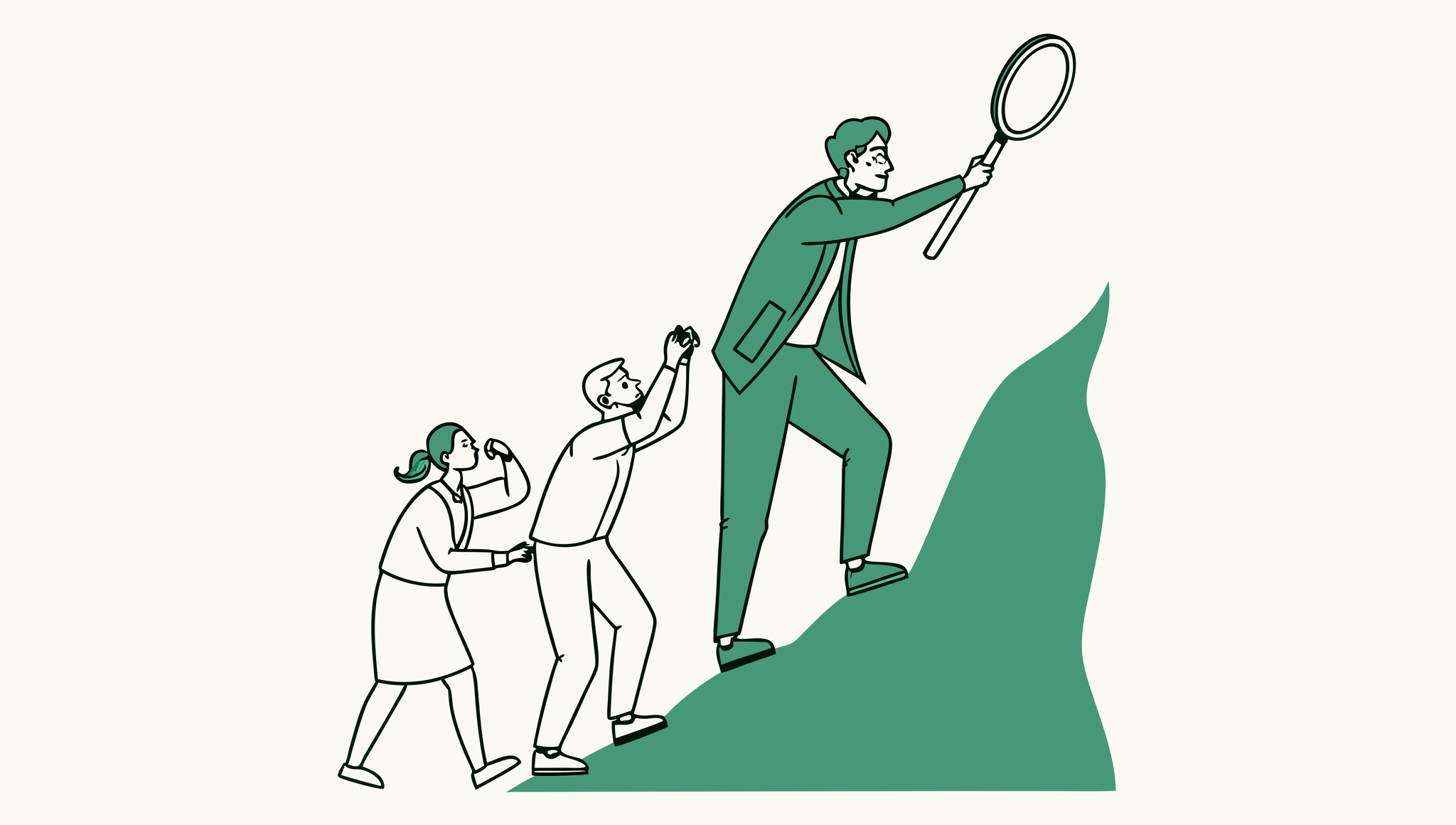 Stylized illustration showing an advisor guiding orthopedic and musculoskeletal practices toward lenders in healthcare M&A - SovDoc facilitates strategic connections in orthopedic practice mergers and acquisitions