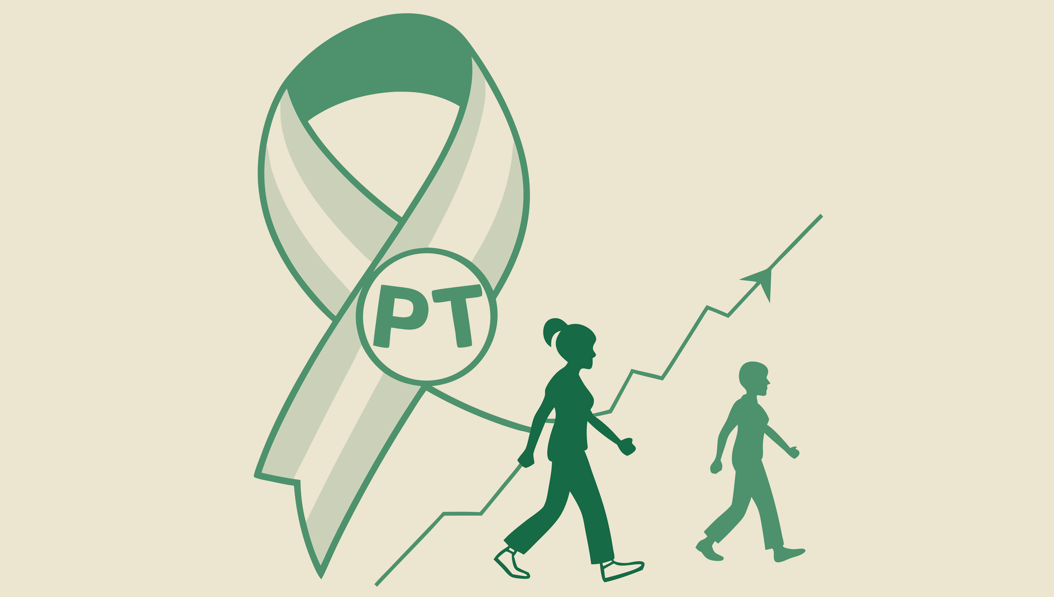 Abstract green illustration representing physical therapy practice valuation and M&A, showing merged entities with upward growth indicators - SovDoc healthcare M&A consultants specialize in outpatient PT practice mergers and acquisitions.